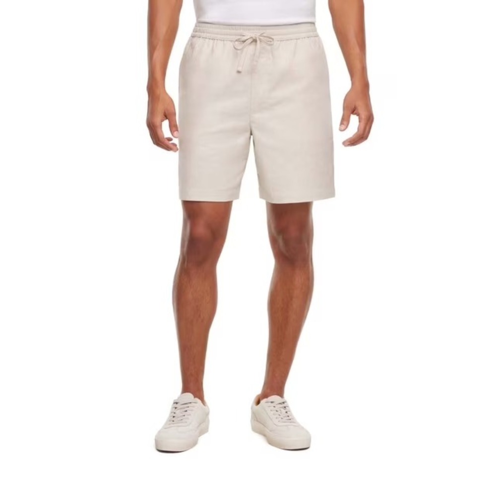 Gap Mens Linen Pull-On Shorts Khaki Beige Size Small 7in Inseam NWT